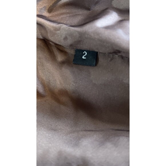 Doncaster Blazer Women's 2 Small Brown Tweed Wool Blend Leather Trim Button Up - Picture 4 of 11